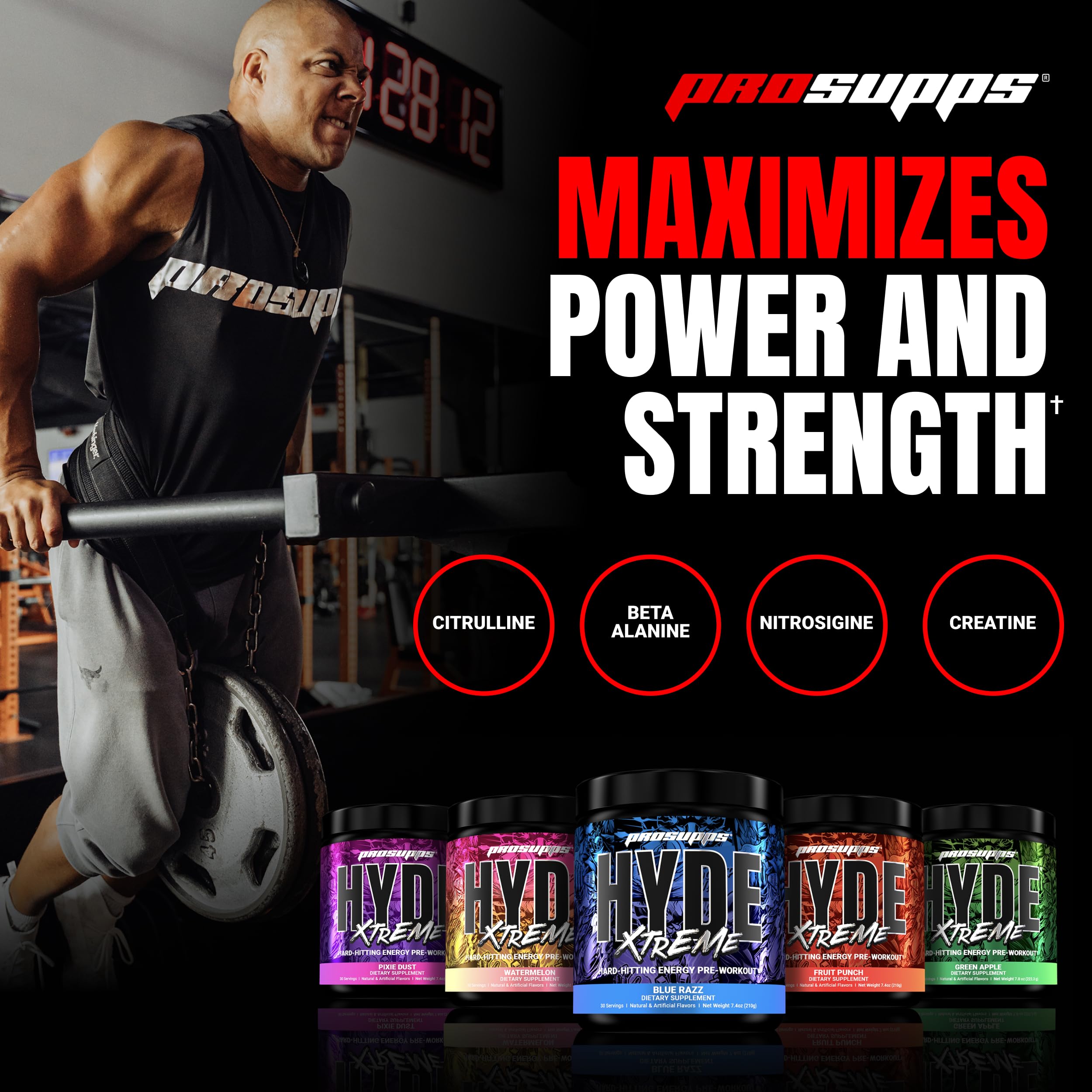 Foto 7 pulgar | Polvo Para Antes Del Entrenamiento Prosupps Mr. Hyde Xtreme Watermelon 30sv - Venta Internacional.