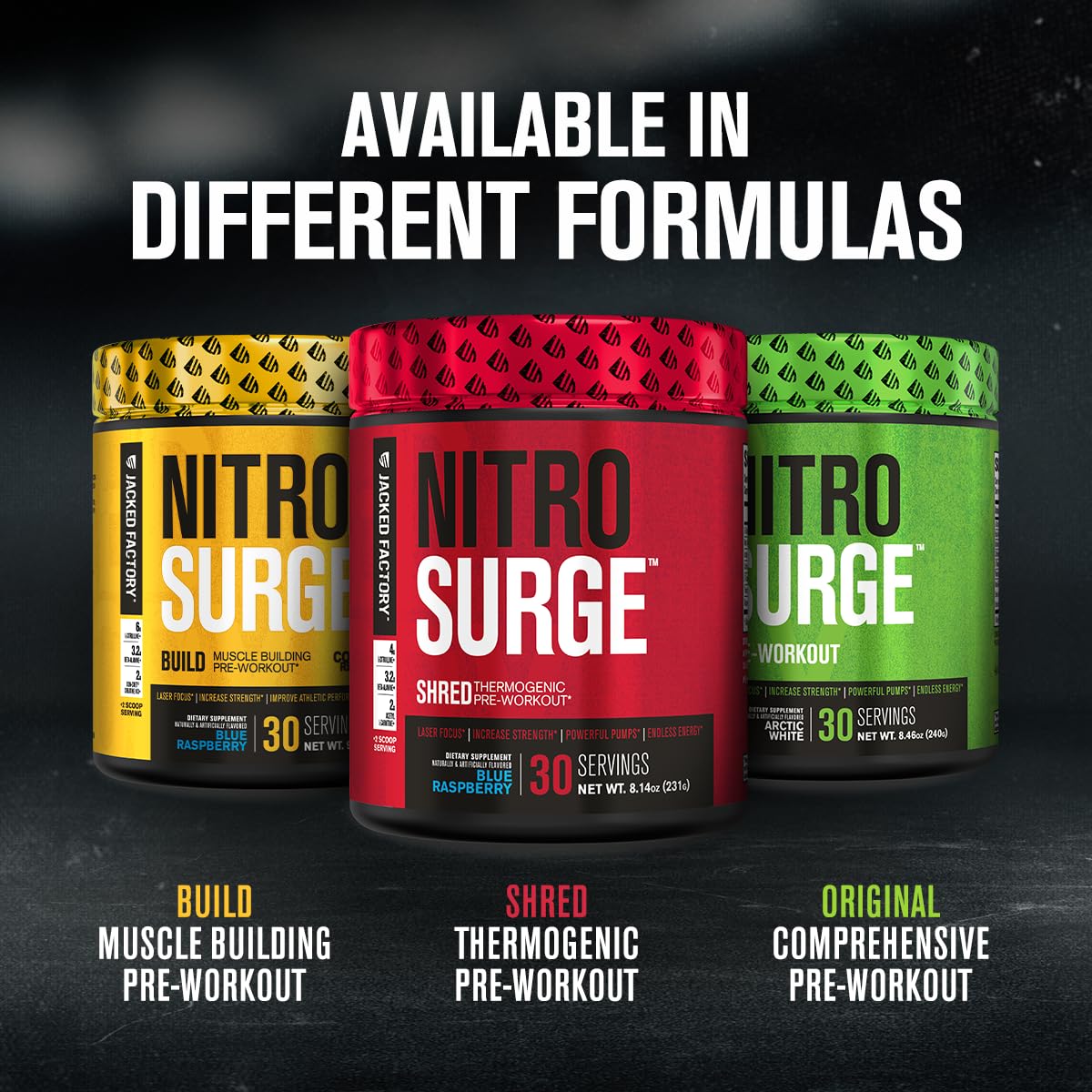 Foto 7 pulgar | Suplemento Para Antes Del Entrenamiento Jacked Factory Nitrosurge Shred - Venta Internacional.