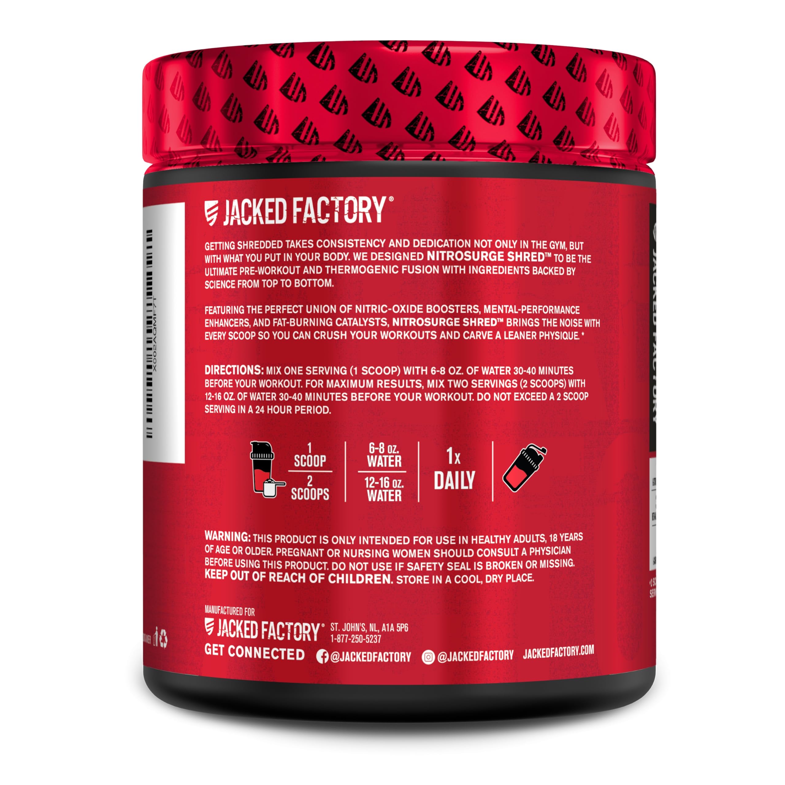 Foto 8 pulgar | Suplemento Para Antes Del Entrenamiento Jacked Factory Nitrosurge Shred - Venta Internacional.