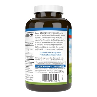 Foto 3 | Suplemento Carlson Super-c Complex De Vitamina C, 500 Mg, 250 Tabletas - Venta Internacional.