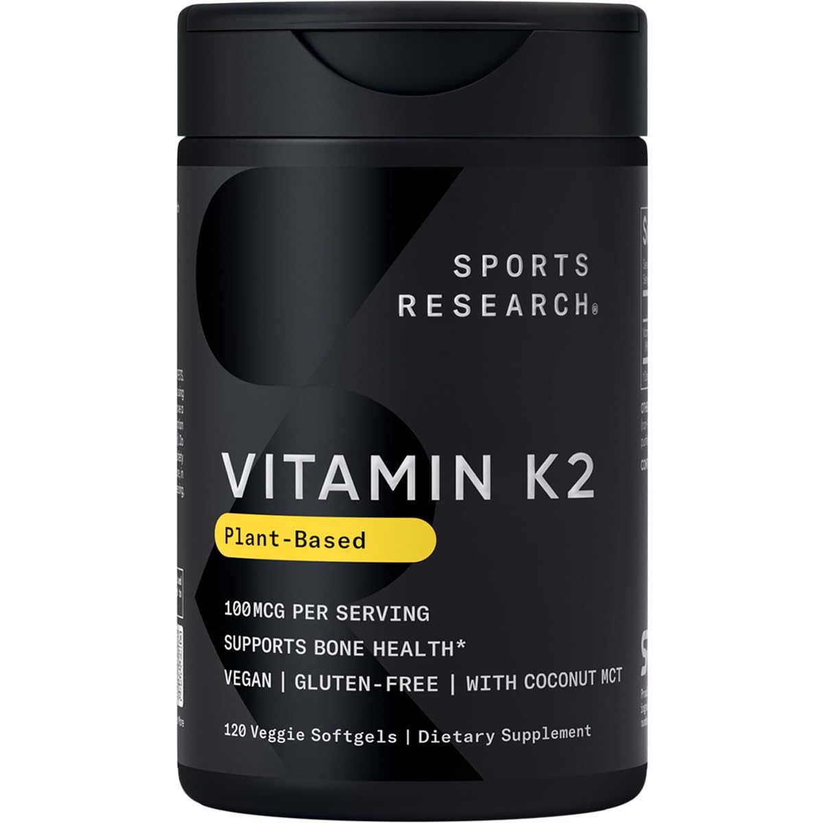 Suplemento De Vitamina K2 De Sports Research 100 Mcg Con Aceite De Coco - Venta Internacional.
