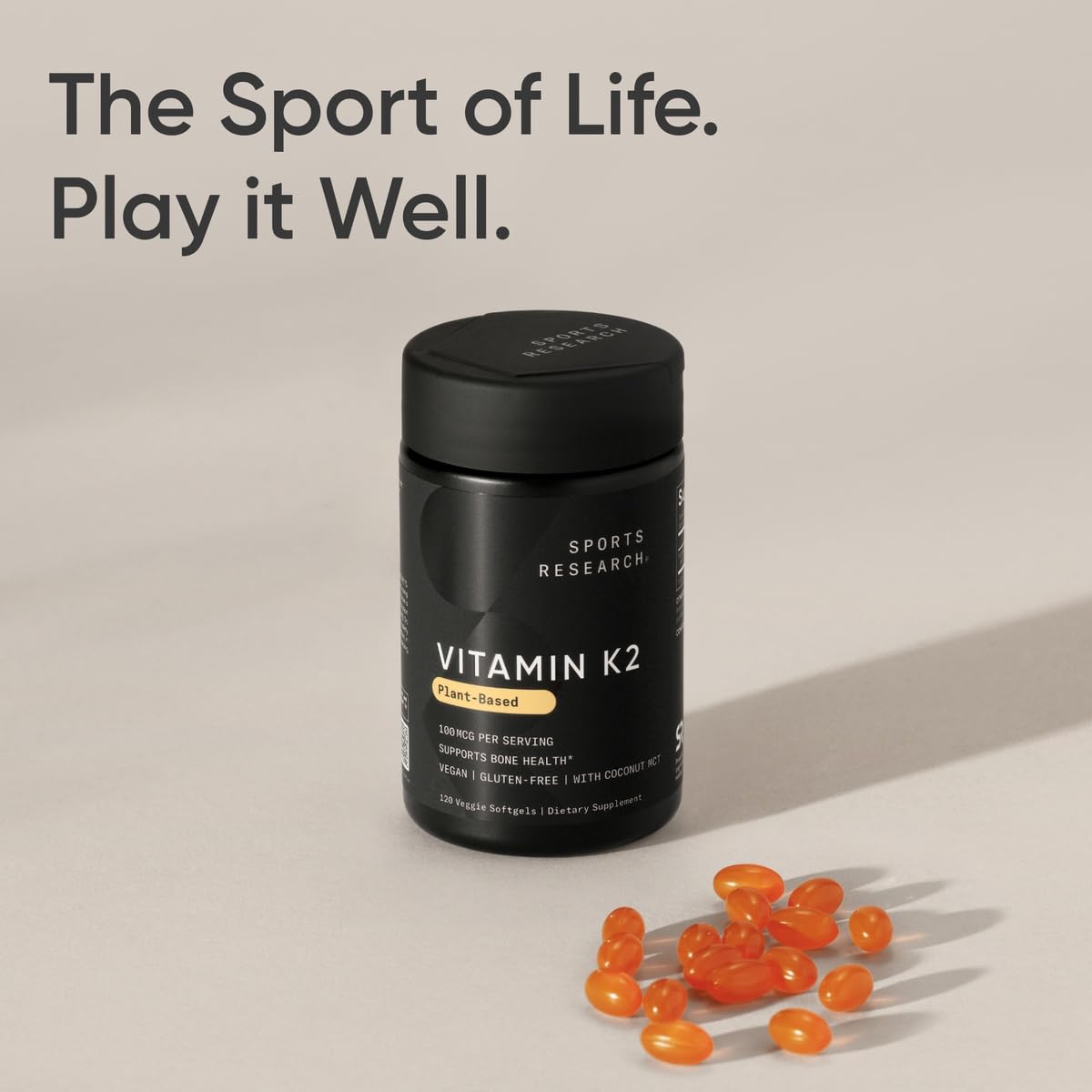 Foto 8 pulgar | Suplemento De Vitamina K2 De Sports Research 100 Mcg Con Aceite De Coco - Venta Internacional.