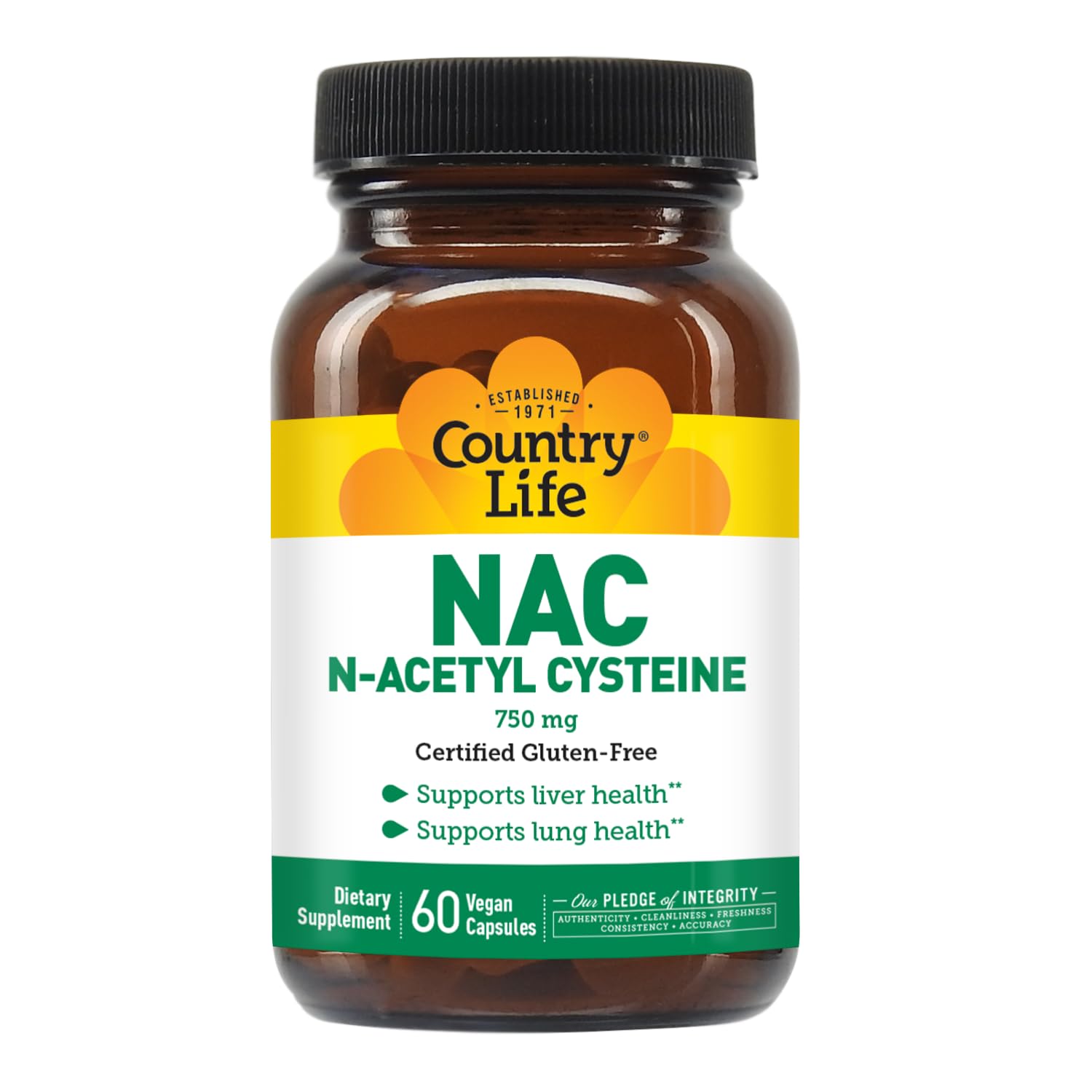 Foto 6 | Suplemento Country Life De N-acetil Cisteína (nac) 750 Mg 60 Cápsulas - Venta Internacional.