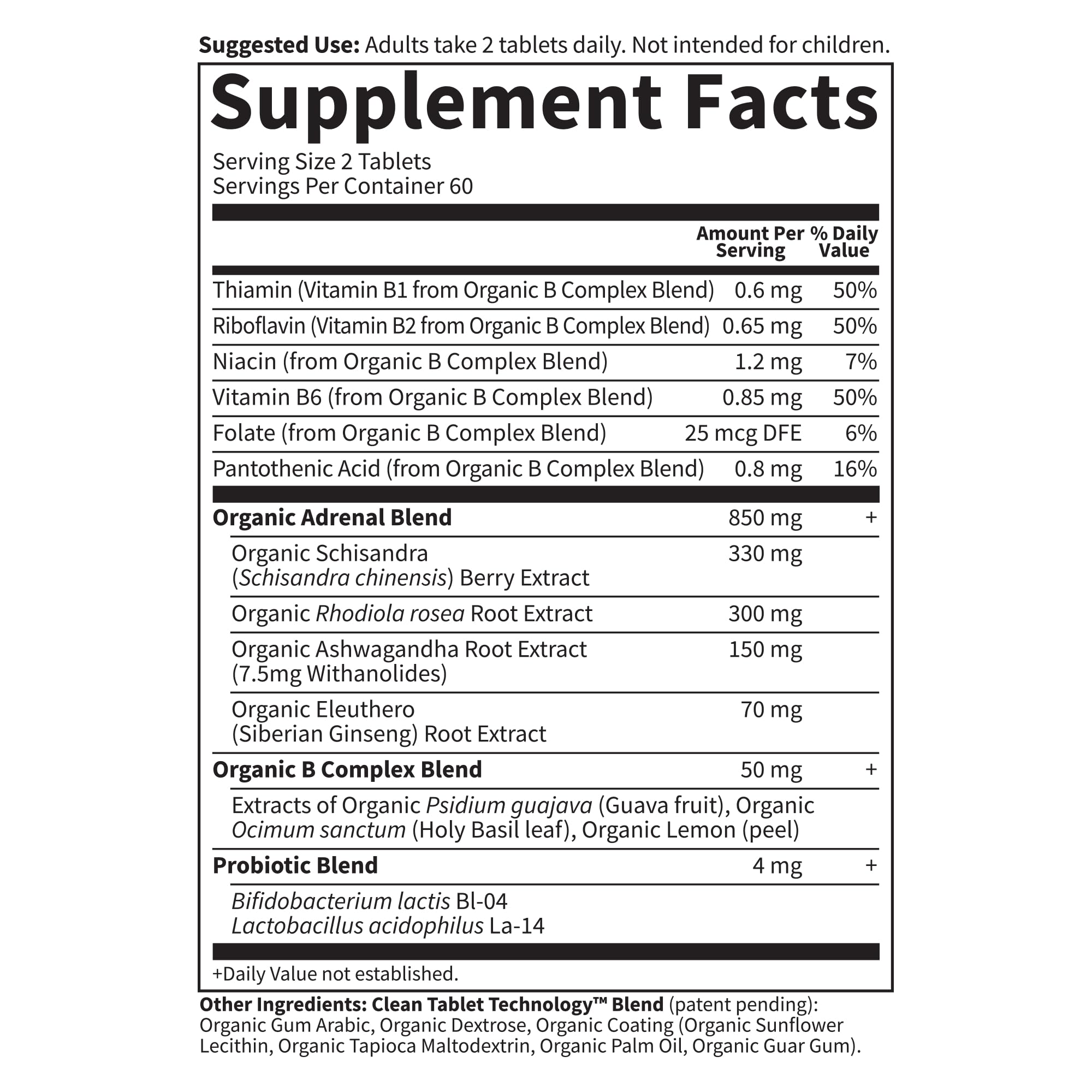 Foto 6 pulgar | Suplemento Garden Of Life Organics Adrenal Daily Balance 120 Comprimidos - Venta Internacional.