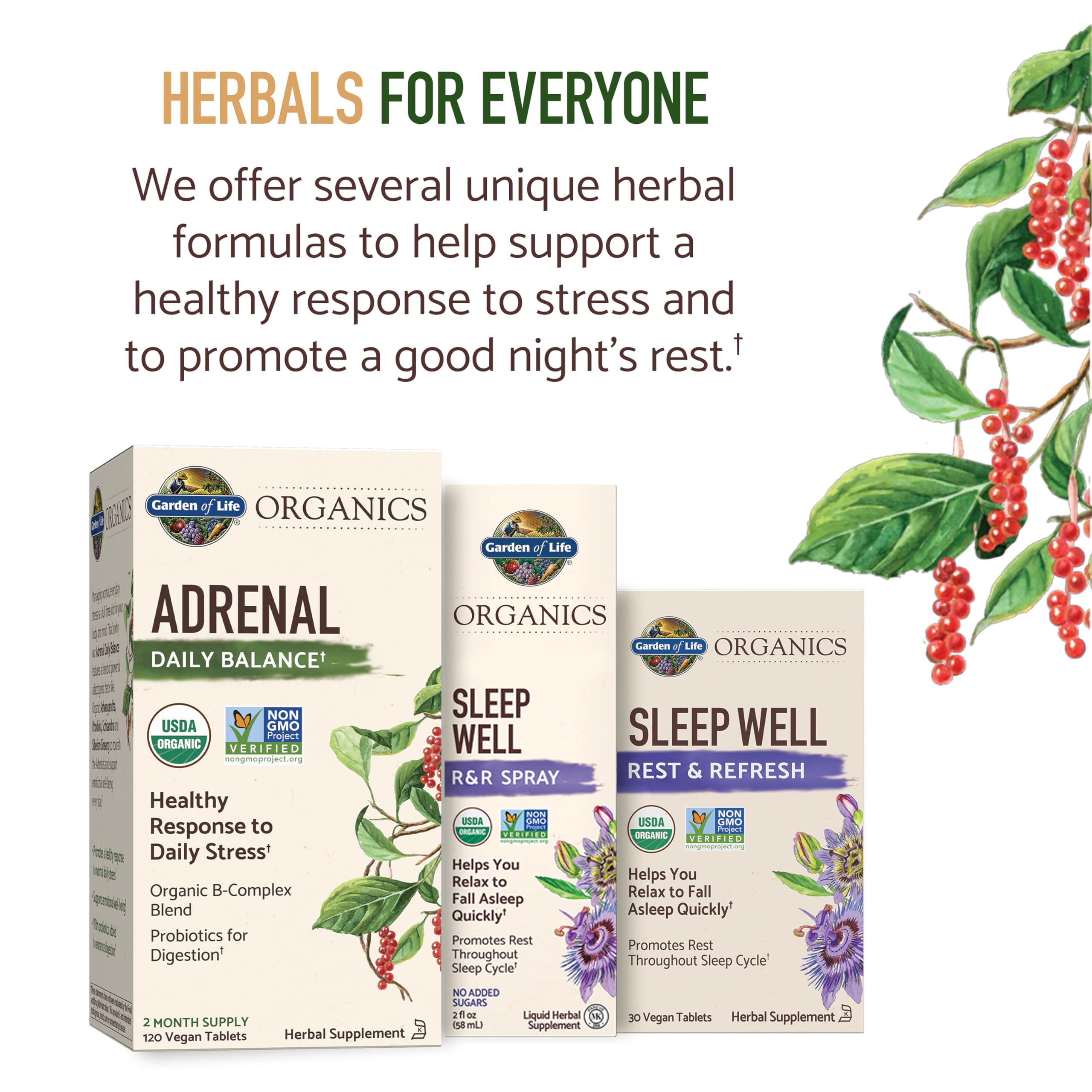 Foto 8 pulgar | Suplemento Garden Of Life Organics Adrenal Daily Balance 120 Comprimidos - Venta Internacional.