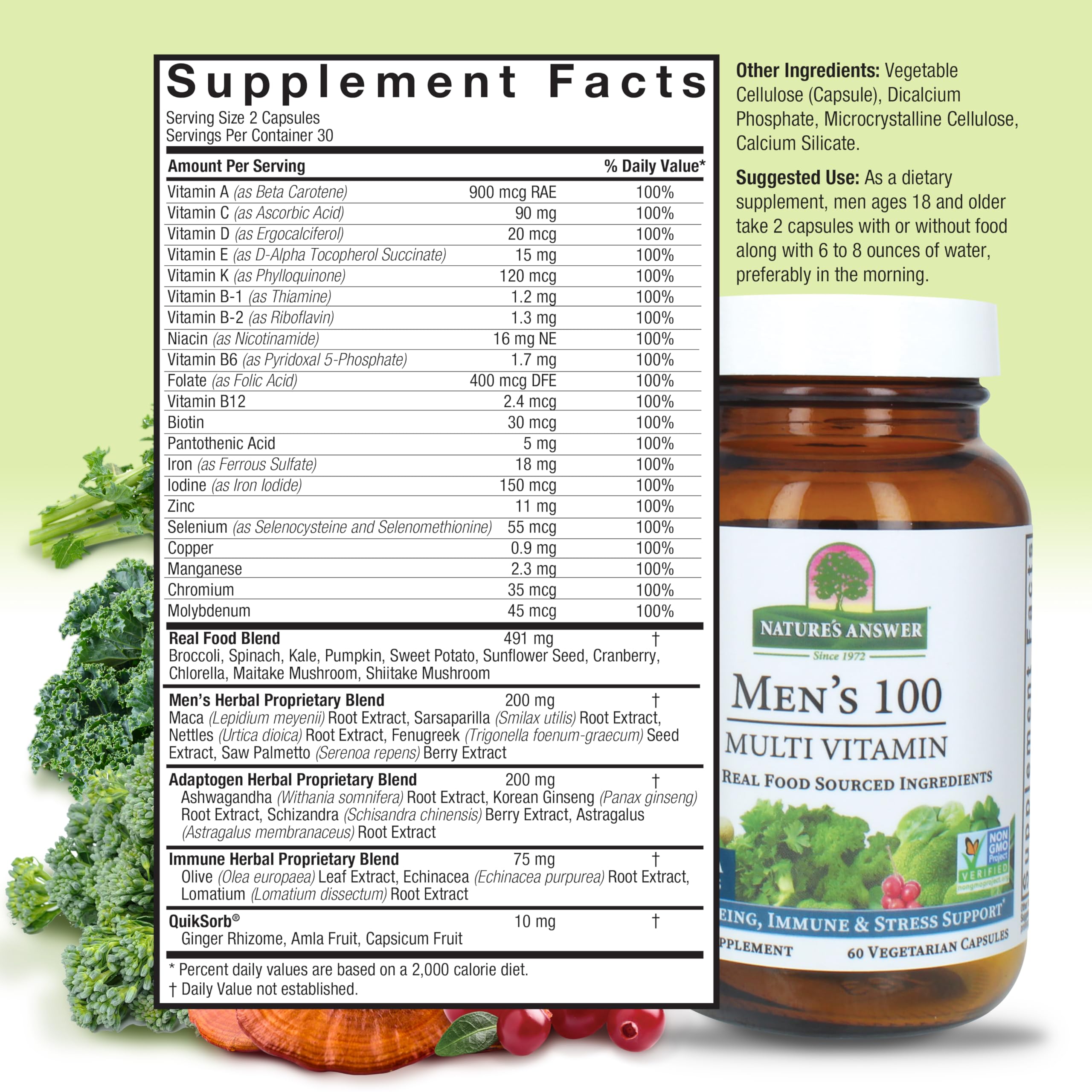 Foto 4 pulgar | Multivitamínico Nature's Answer Para Hombre 100 60 Cápsulas - Venta Internacional.