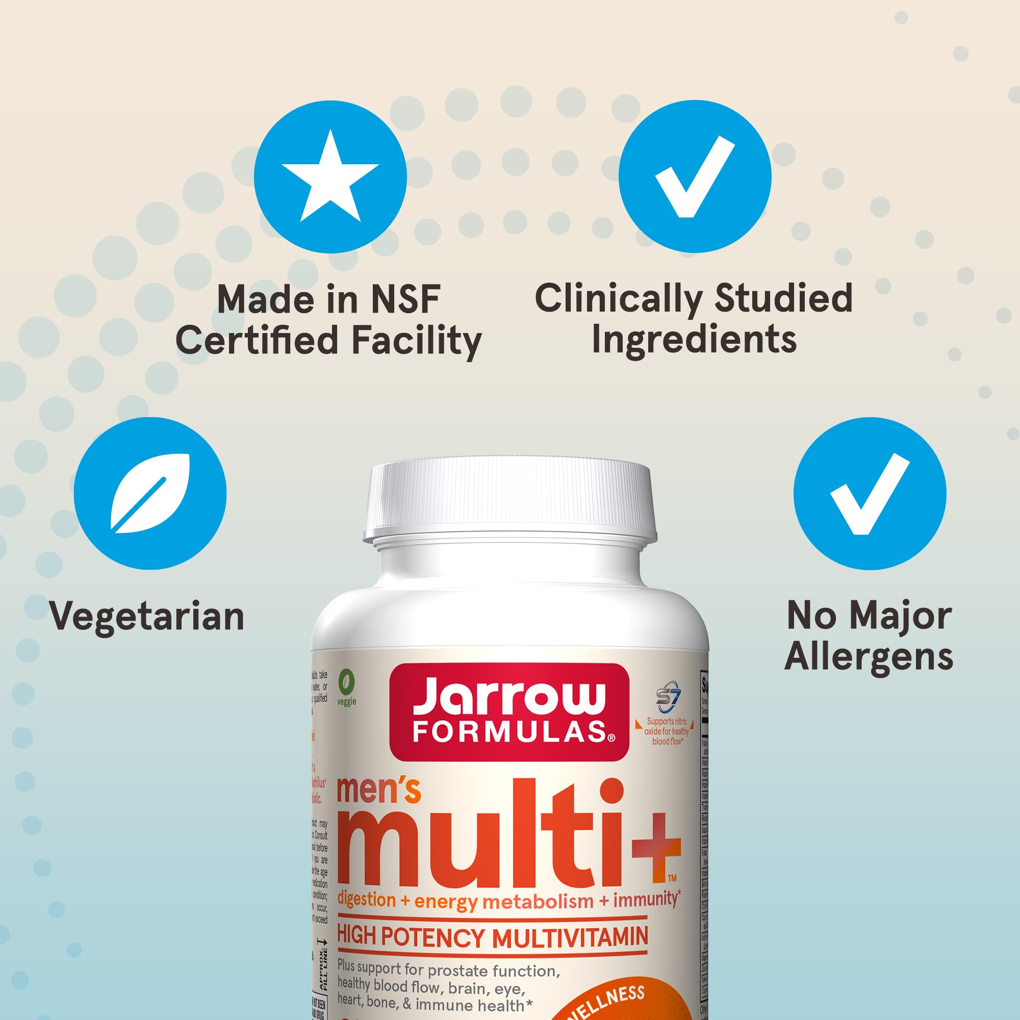 Foto 5 pulgar | Suplemento Multivitamínico Multi+ Para Hombre De Jarrow Formulas, 60 Comprimidos - Venta Internacional.