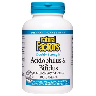 Foto 1 | Suplemento Natural Factors Acidophilus & Bifidus 180 Cápsulas - Venta Internacional.