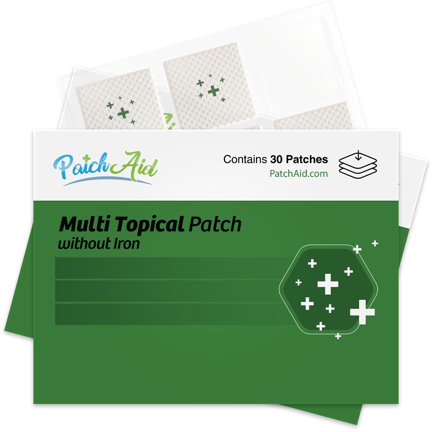 Foto 2 pulgar | Parche Tópico Patch Aid Multi Plus Sin Hierro, Suministro Para 30 Días - Venta Internacional.