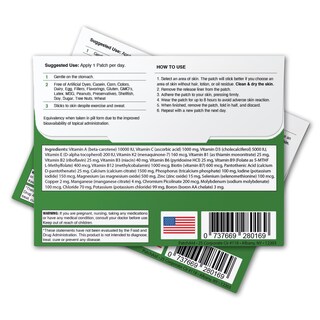 Foto 2 | Parche Tópico Patch Aid Multi Plus Sin Hierro, Suministro Para 30 Días - Venta Internacional.