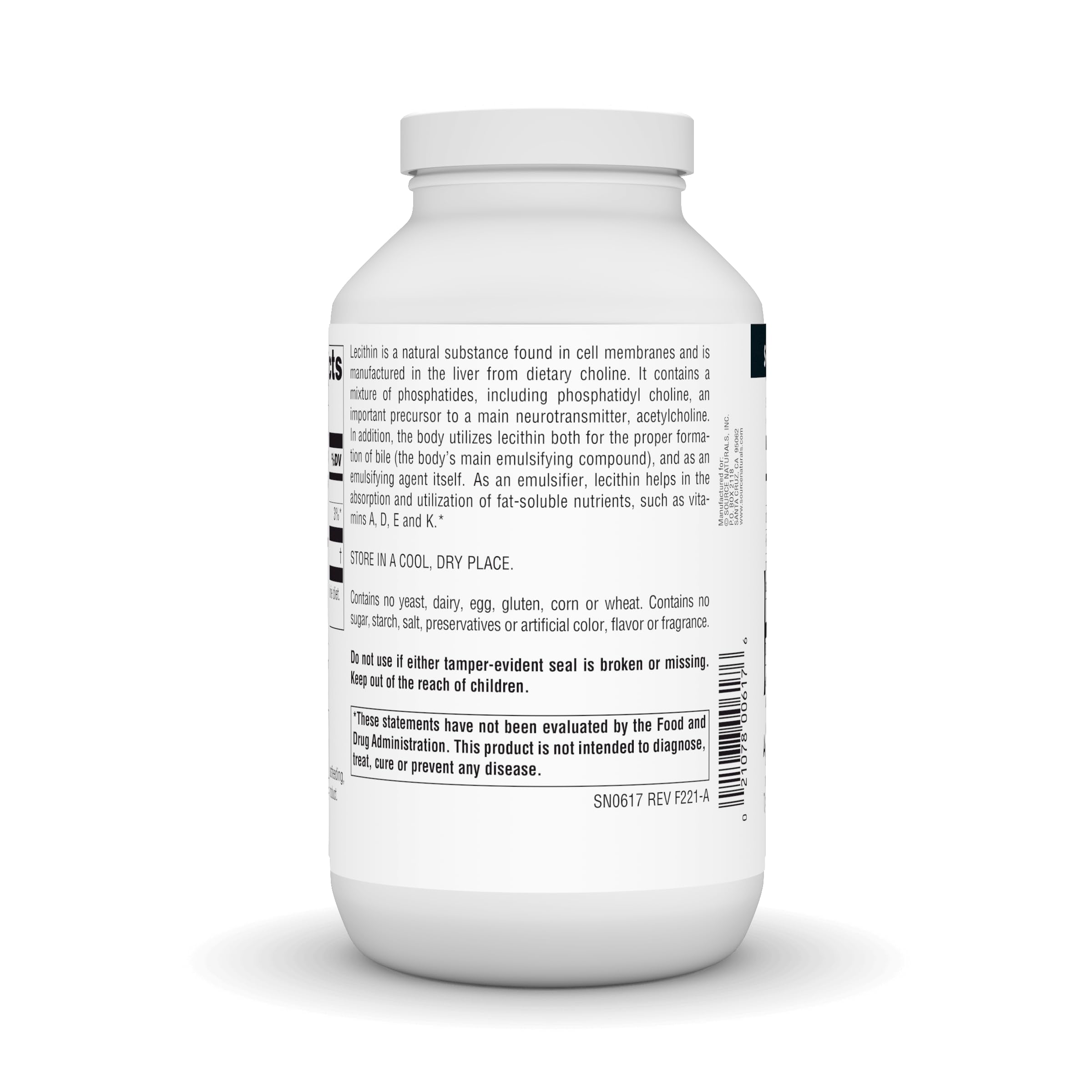 Foto 4 pulgar | Lecitina Supplement Source Naturals 1200 Mg 200 Cápsulas Blandas - Venta Internacional.