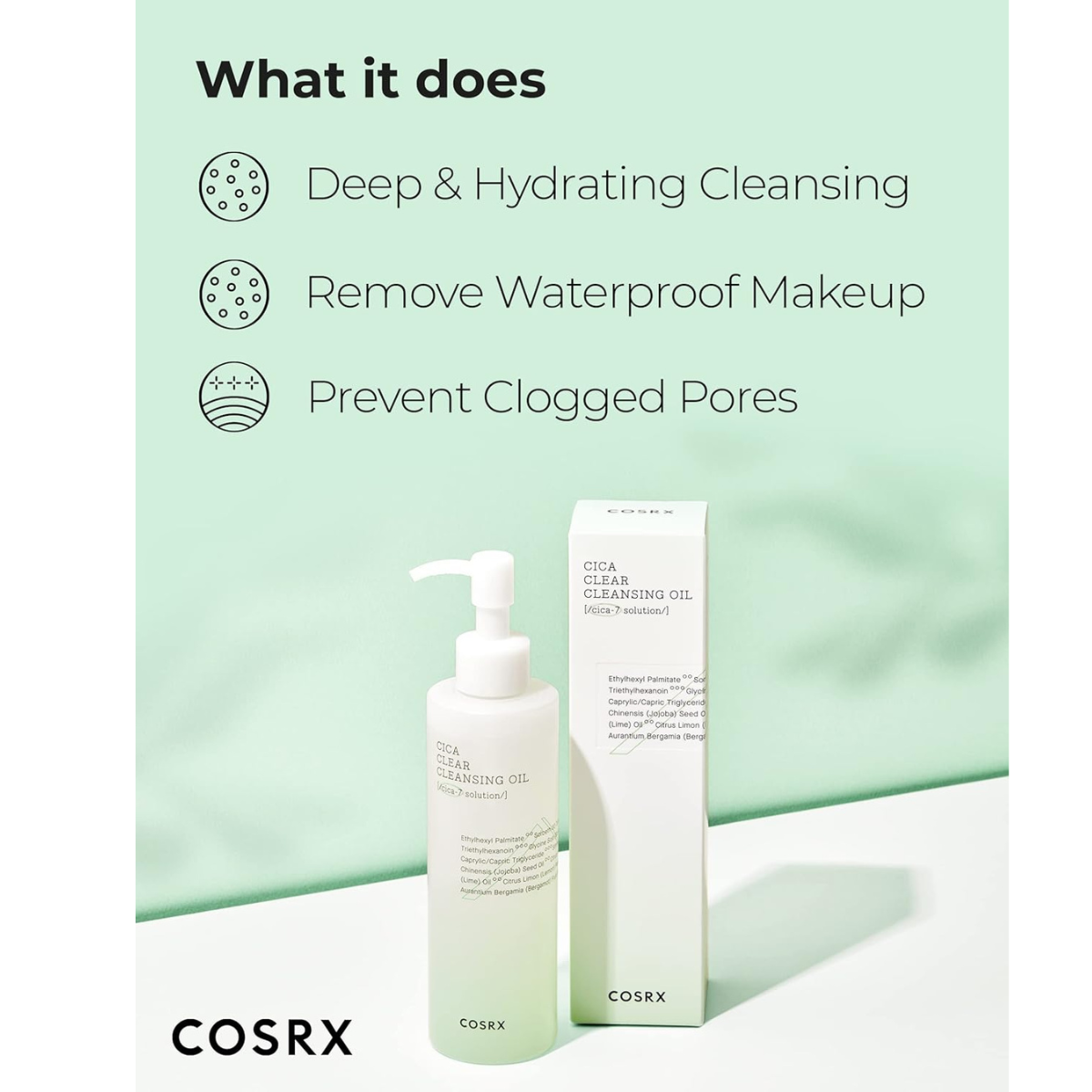 Foto 3 pulgar | Cosrx Aceite Limpiador Facial Cica 200 Ml | Desmaquillante Suave Para Piel Sensible