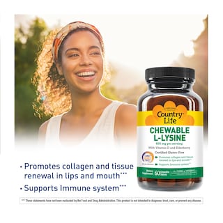Foto 3 | Suplemento De L-lisina Masticable Con Vitamina D Saúco Para Adultos - Venta Internacional.