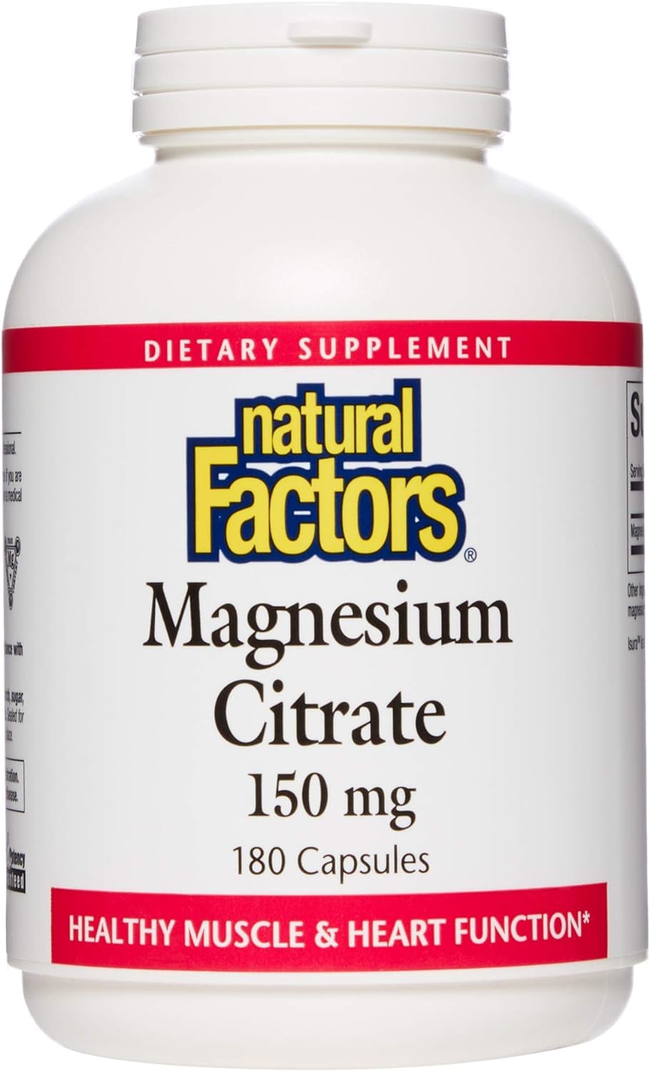 Foto 2 pulgar | Suplemento De Citrato De Magnesio De Natural Factors 150 Mg 180 Cápsulas - Venta Internacional.