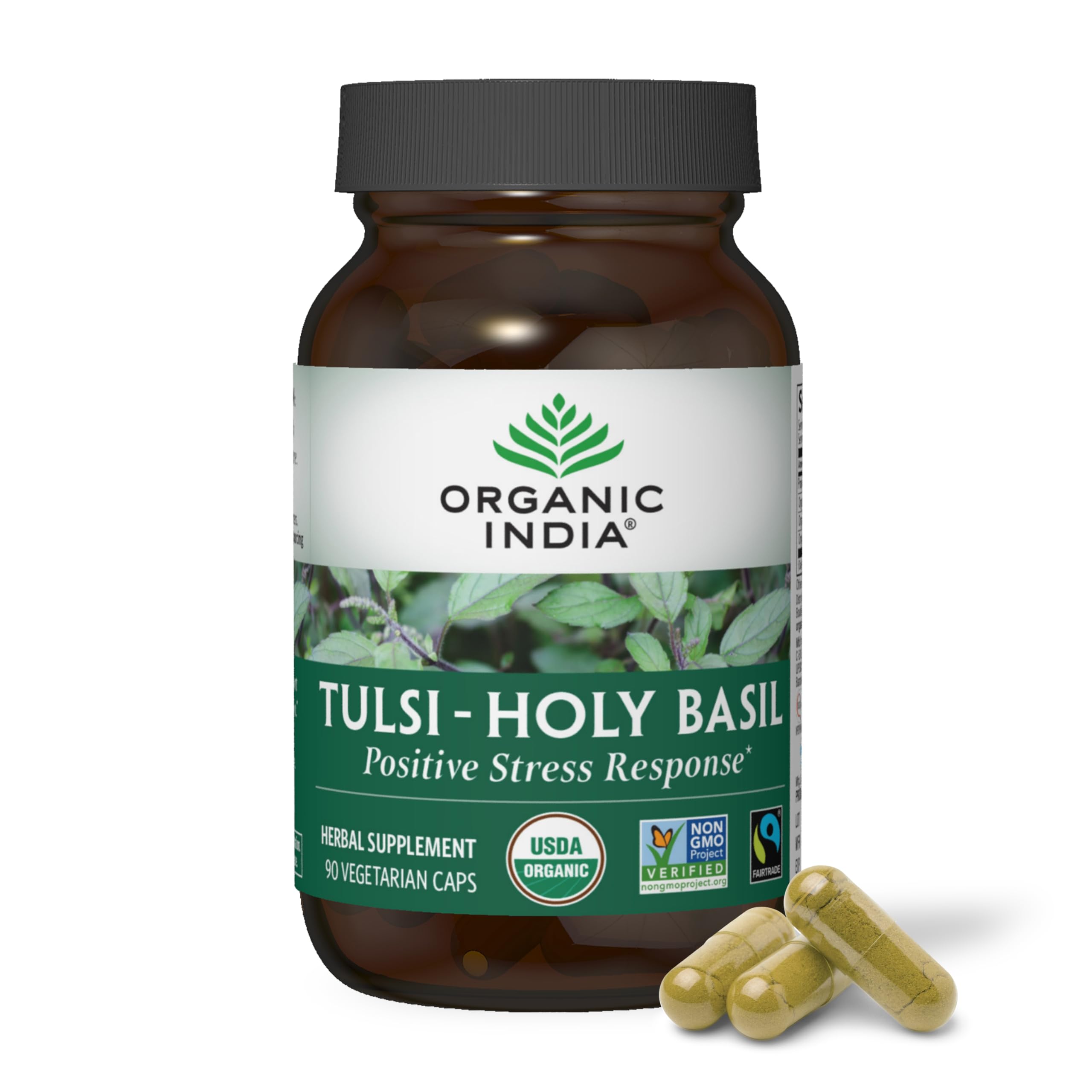 Foto 2 pulgar | Suplemento Organic India Tulsi Holy Basil 90 Cápsulas - Venta Internacional.