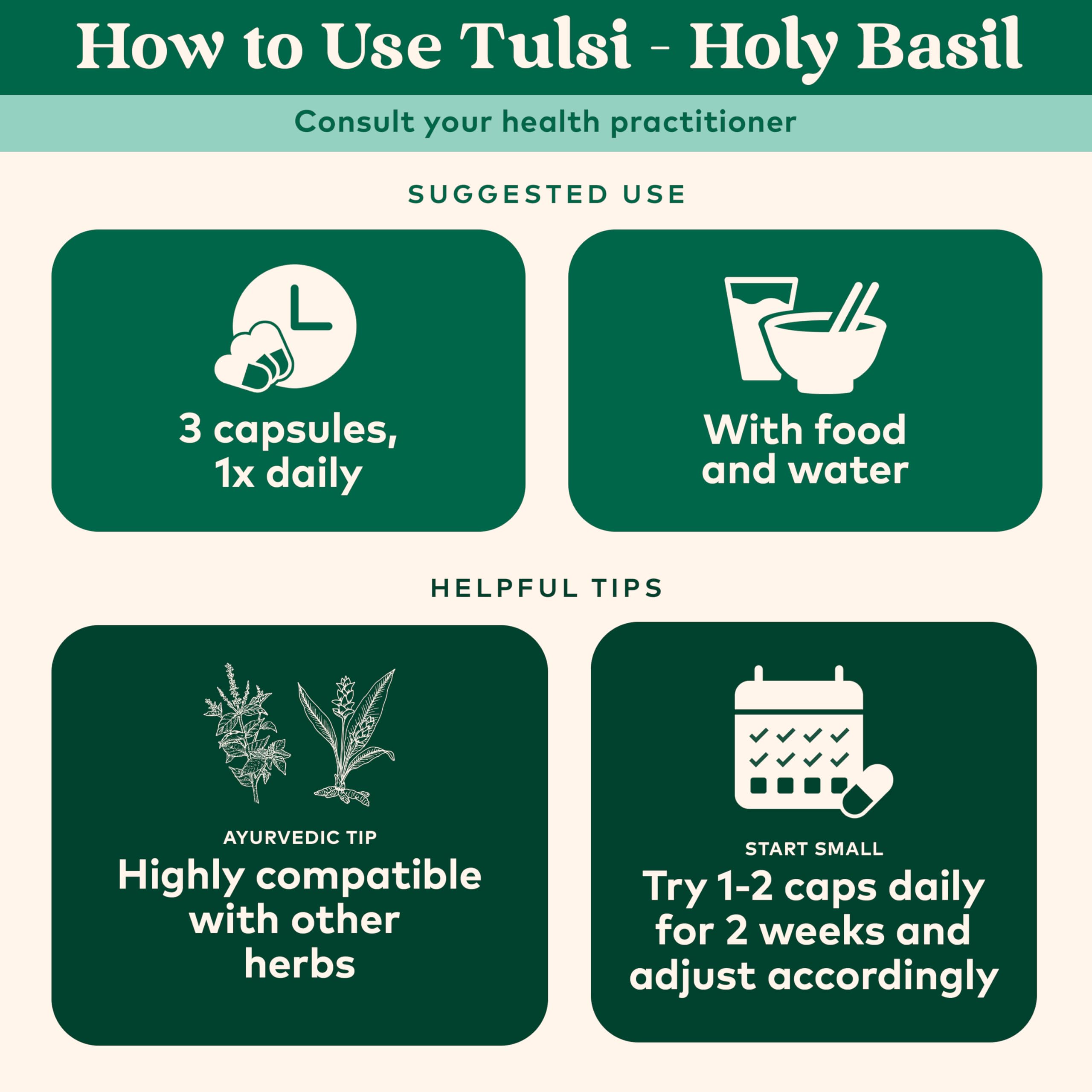 Foto 4 | Suplemento Organic India Tulsi Holy Basil 90 Cápsulas - Venta Internacional.