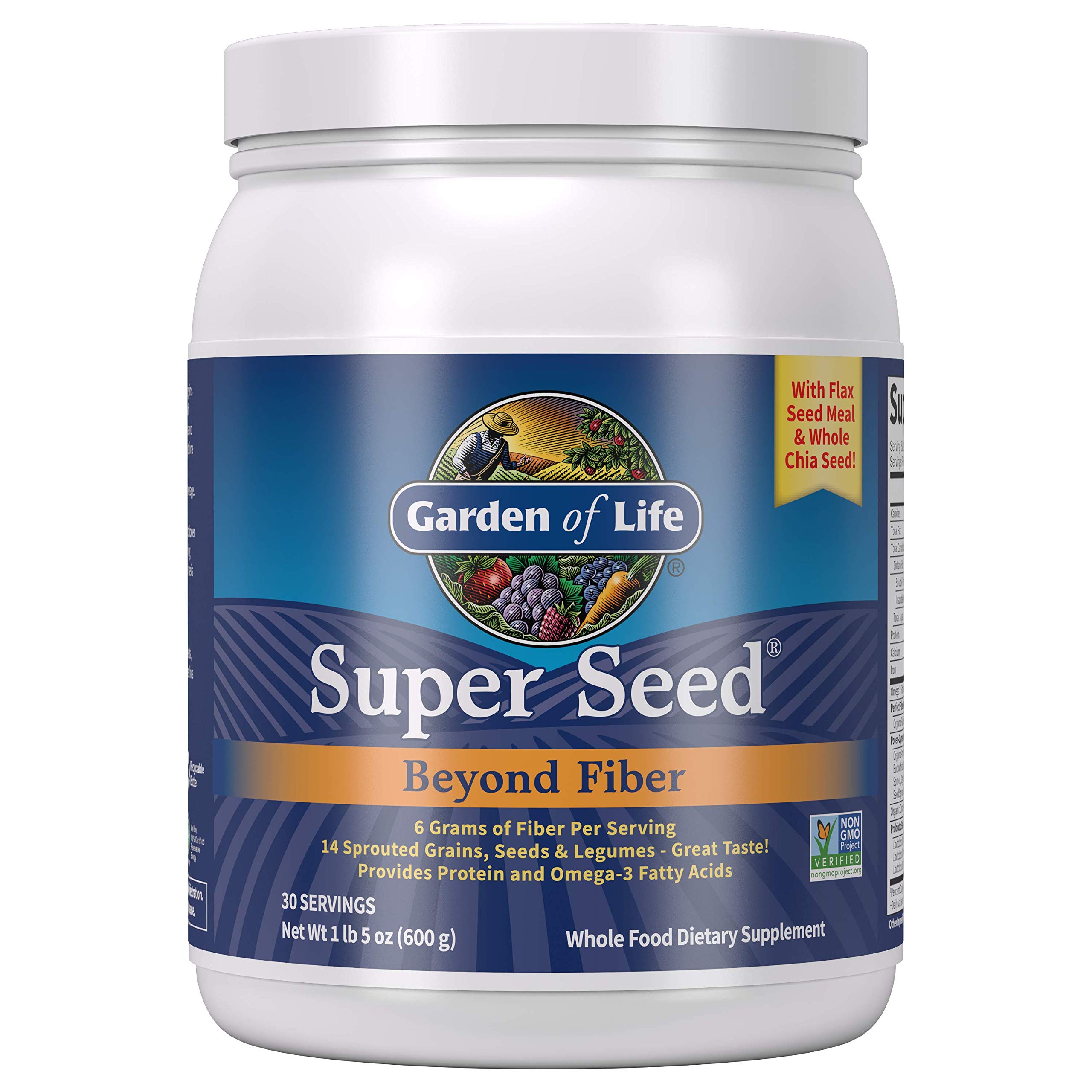 Foto 2 pulgar | Suplemento Garden Of Life Super Seed Fiber 600 G En Polvo - Venta Internacional.