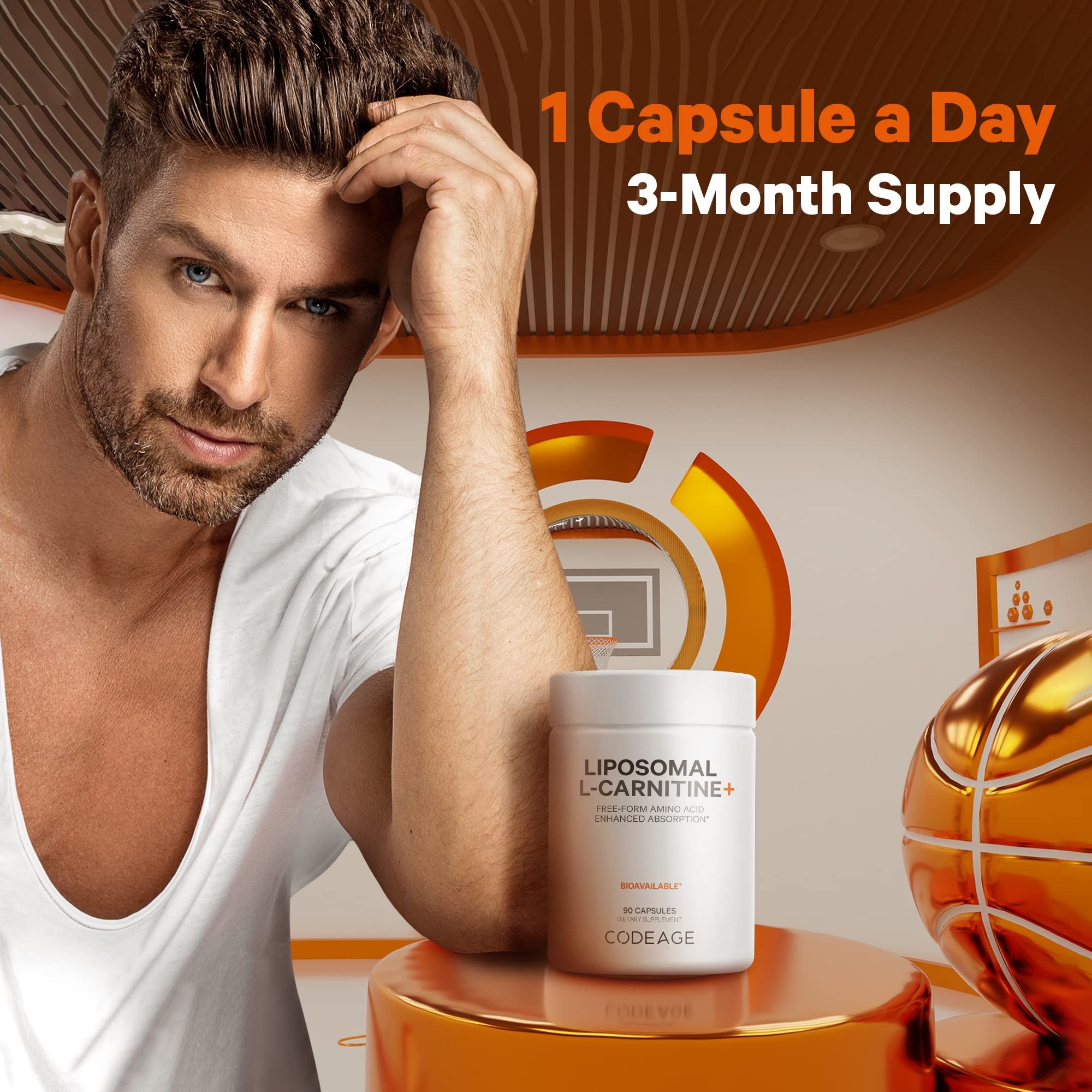 Foto 6 pulgar | Suplemento Codeage Liposomal L-carnitine+ 500 Mg 90 Cápsulas - Venta Internacional.