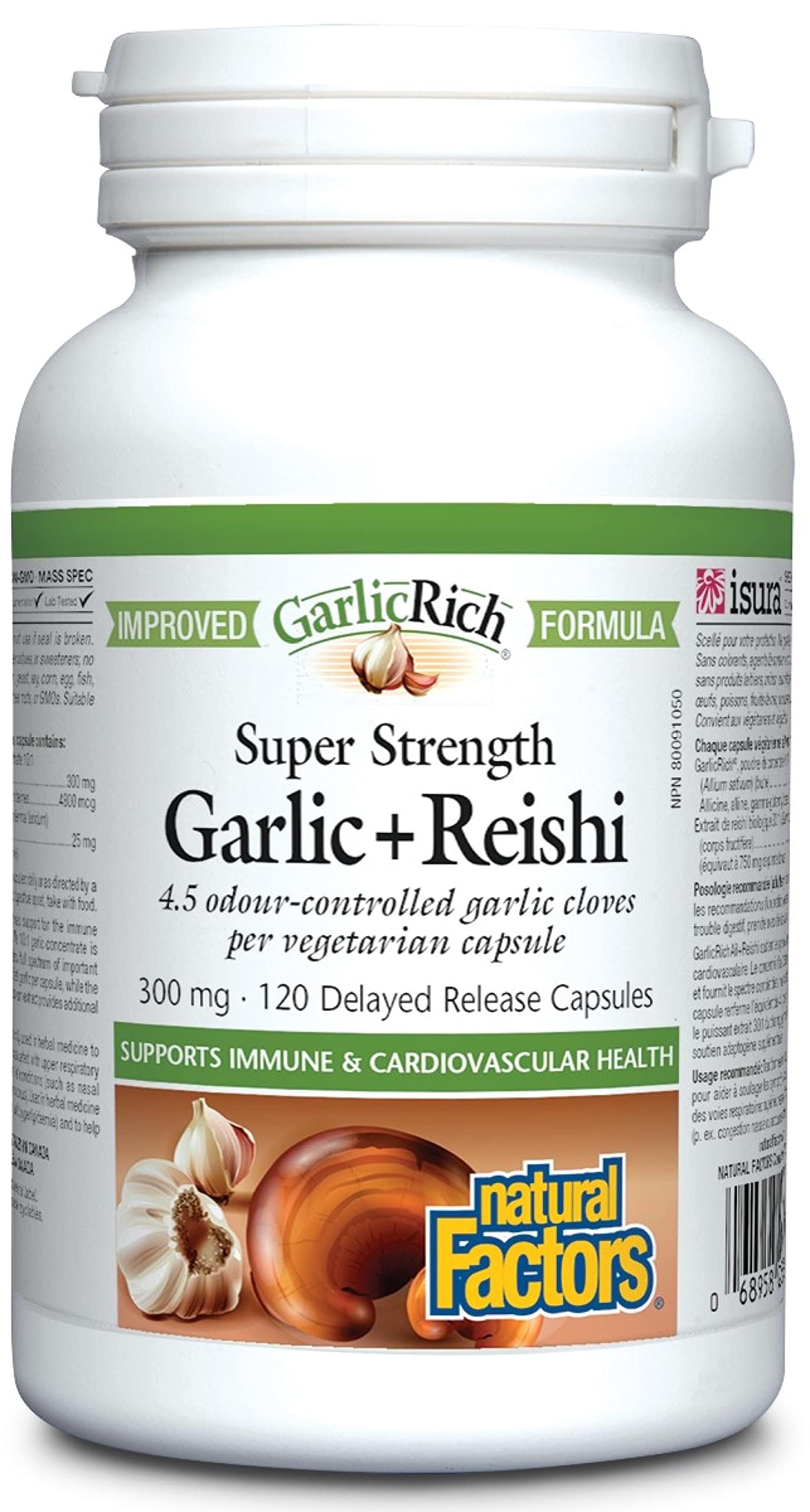 Foto 2 pulgar | Complementa Natural Factors Garlicrich Con Reishi 120 Cápsulas - Venta Internacional.
