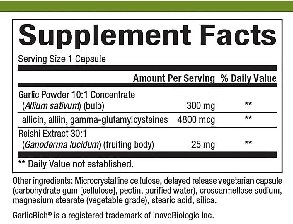 Foto 3 pulgar | Complementa Natural Factors Garlicrich Con Reishi 120 Cápsulas - Venta Internacional.
