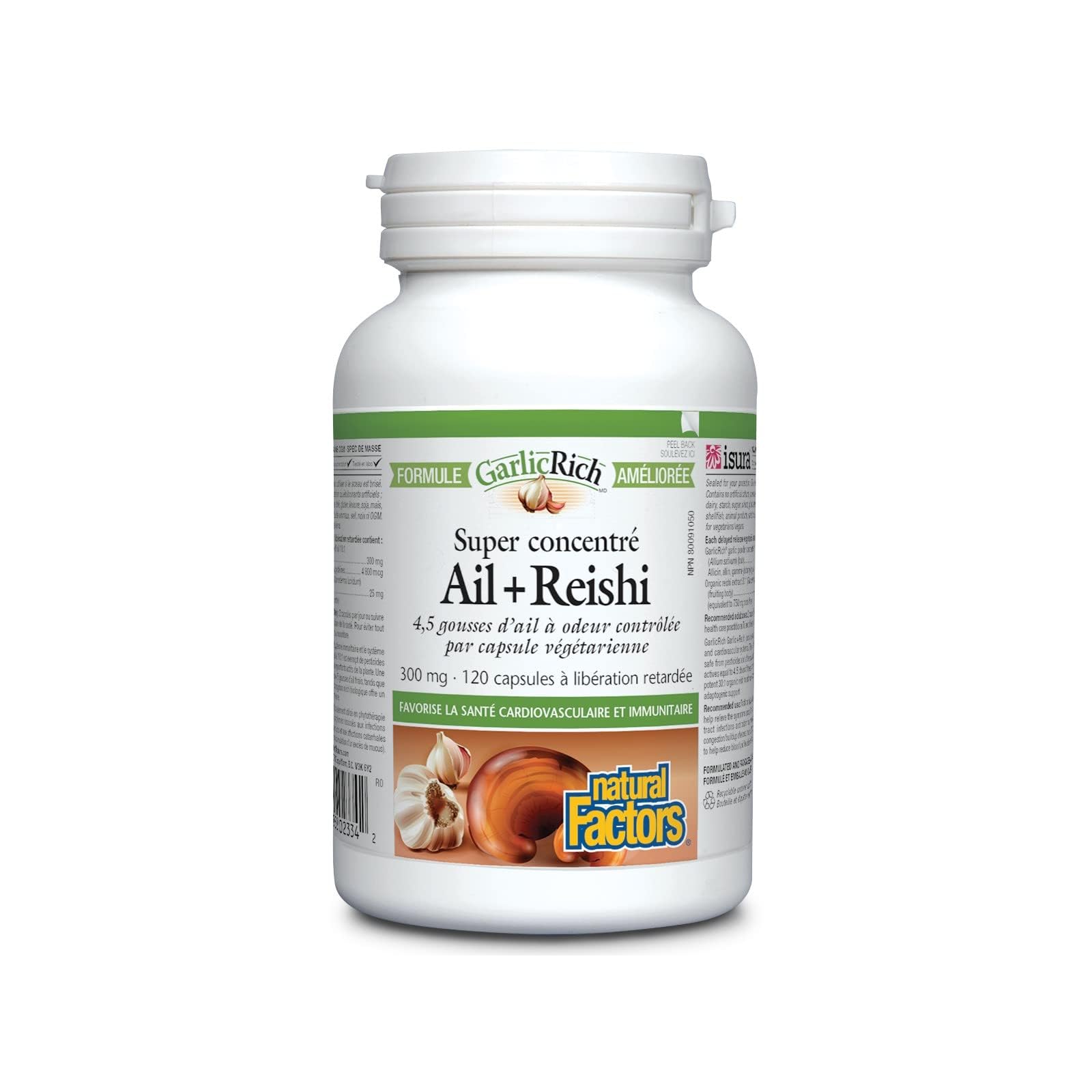 Foto 5 pulgar | Complementa Natural Factors Garlicrich Con Reishi 120 Cápsulas - Venta Internacional.