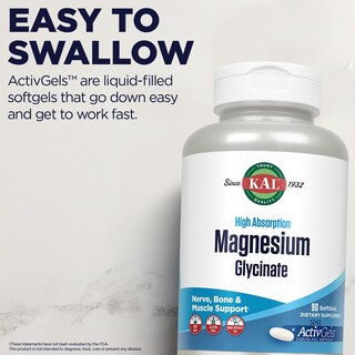 Foto 5 | Suplemento Kal Glicinato De Magnesio Activgels 315 Mg 90 Cápsulas Blandas - Venta Internacional.