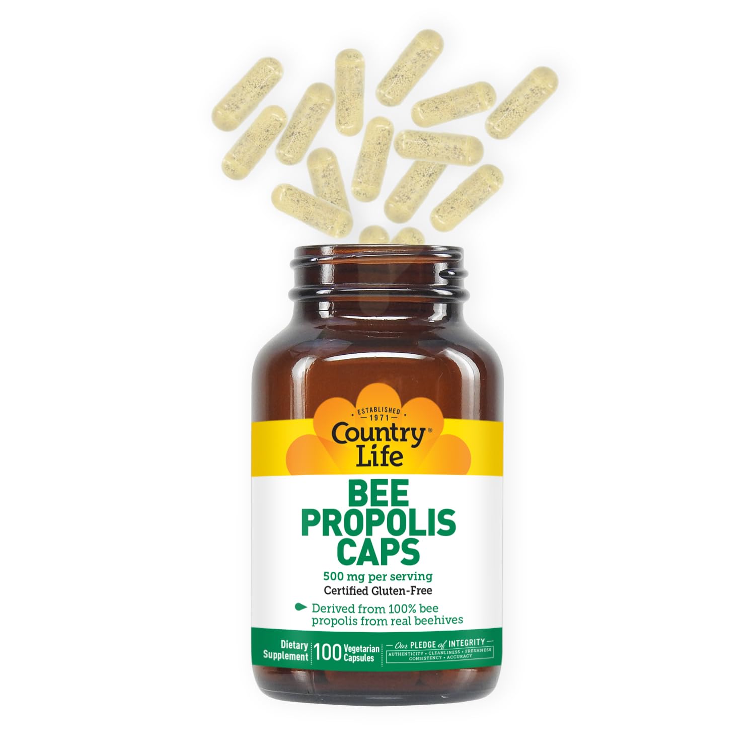 Foto 6 pulgar | Suplemento Country Life Pure Bee Propolis 500 Mg 100 Cápsulas - Venta Internacional.