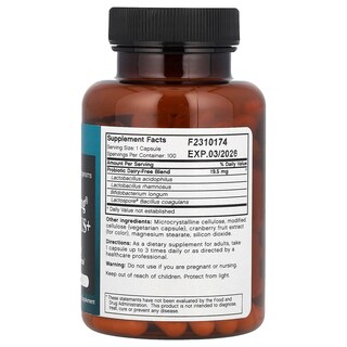 Foto 2 | Suplemento Futurebiotics Longest Living Acidophilus Plus 100 Cápsulas - Venta Internacional.