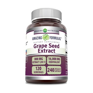 Foto 1 | Amazing Formulas Extracto De Semilla De Uva 16,000 Mg 240 Cápsulas | Antioxidante, Corazón Y Colágeno