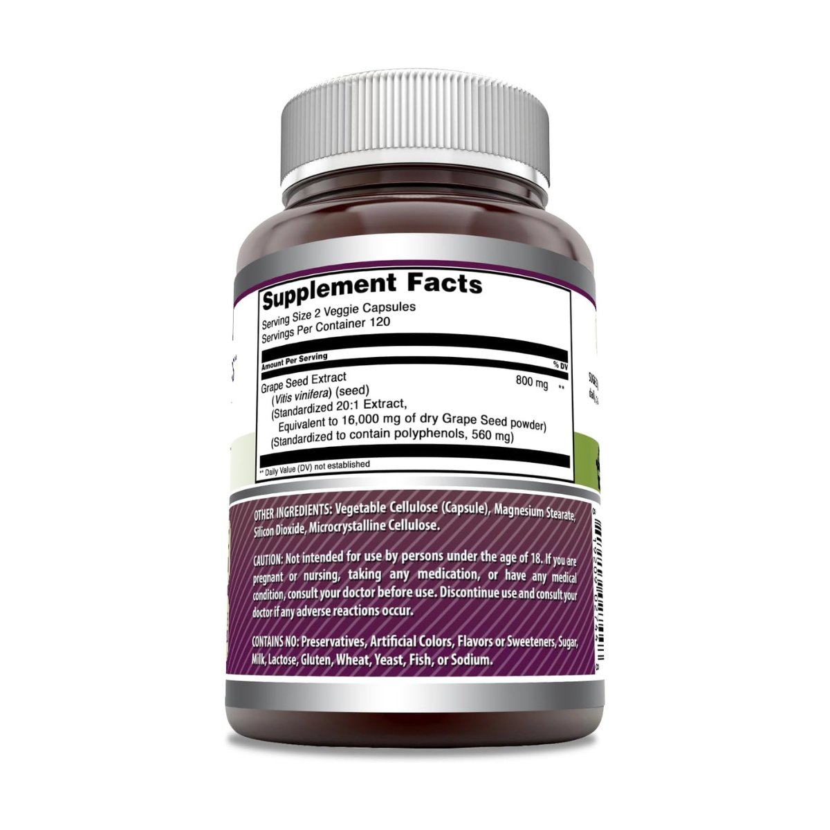 Foto 3 pulgar | Amazing Formulas Extracto De Semilla De Uva 16,000 Mg 240 Cápsulas | Antioxidante, Corazón Y Colágeno