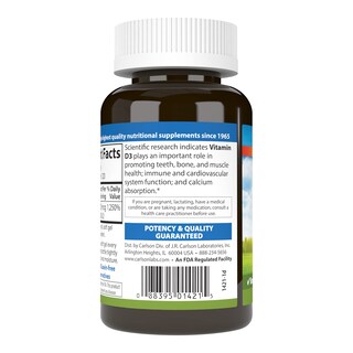 Foto 3 | Suplementos De Vitamina D Carlson Vitamina D3 10000 Ui 120 Cápsulas Blandas - Venta Internacional.