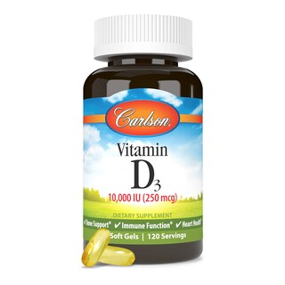 Foto 5 | Suplementos De Vitamina D Carlson Vitamina D3 10000 Ui 120 Cápsulas Blandas - Venta Internacional.