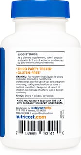 Foto 4 | Suplemento Nutricost Coq10 100 Mg 120 Cápsulas Vegetarianas - Venta Internacional.