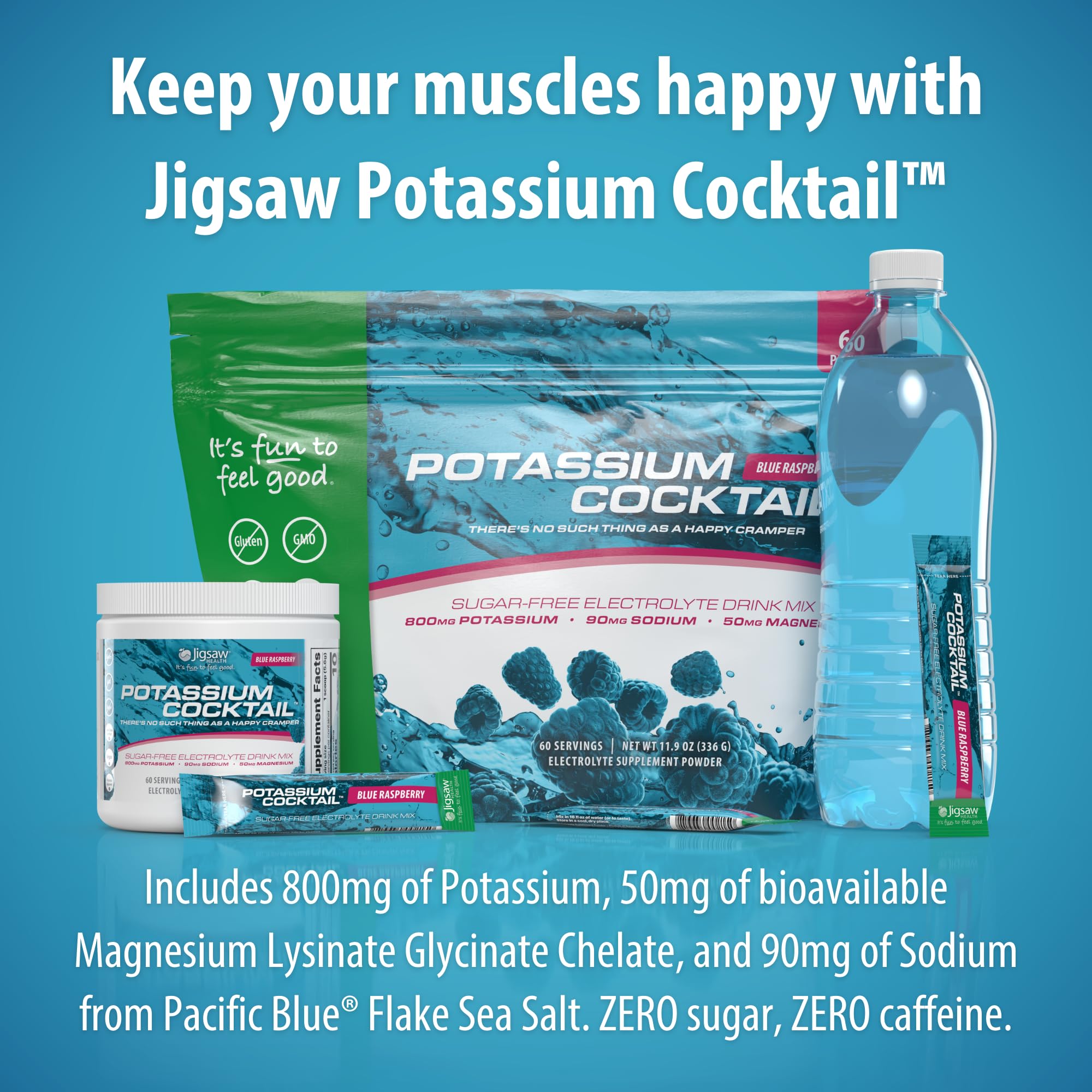 Foto 5 pulgar | Cóctel De Potasio Para Bebidas Electrolíticas Jigsaw Health, 60 Porciones - Venta Internacional.