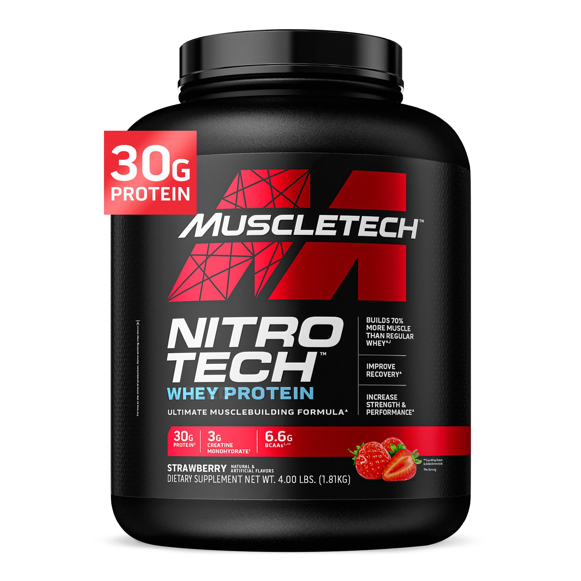 Foto 2 pulgar | Proteína En Polvo Muscletech Nitro-tech Fresa 1,8 Kg - Venta Internacional.