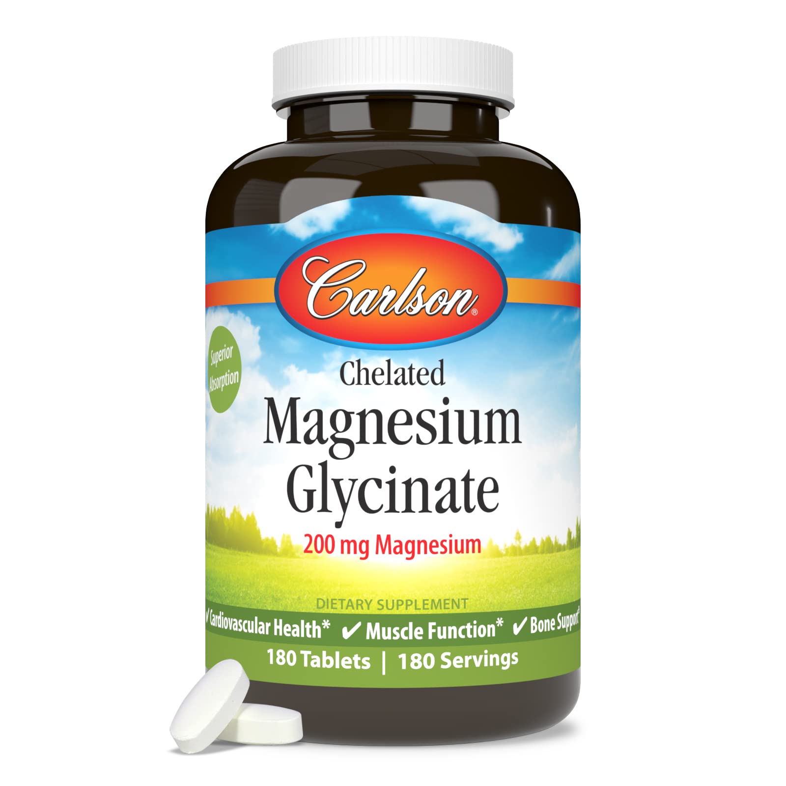 Foto 6 pulgar | Suplemento Carlson De Magnesio Quelado 200 Mg 180 Tabletas - Venta Internacional.