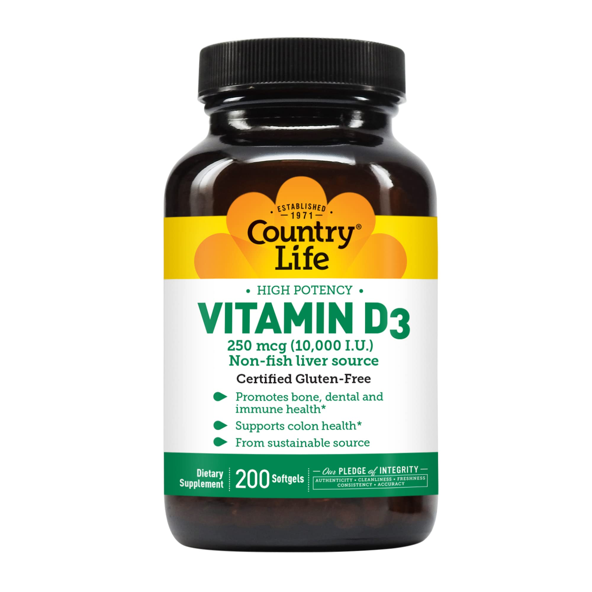 Foto 1 | Suplemento Country Life De Vitamina D3, 10 000 Ui, 200 Cápsulas Blandas - Venta Internacional.
