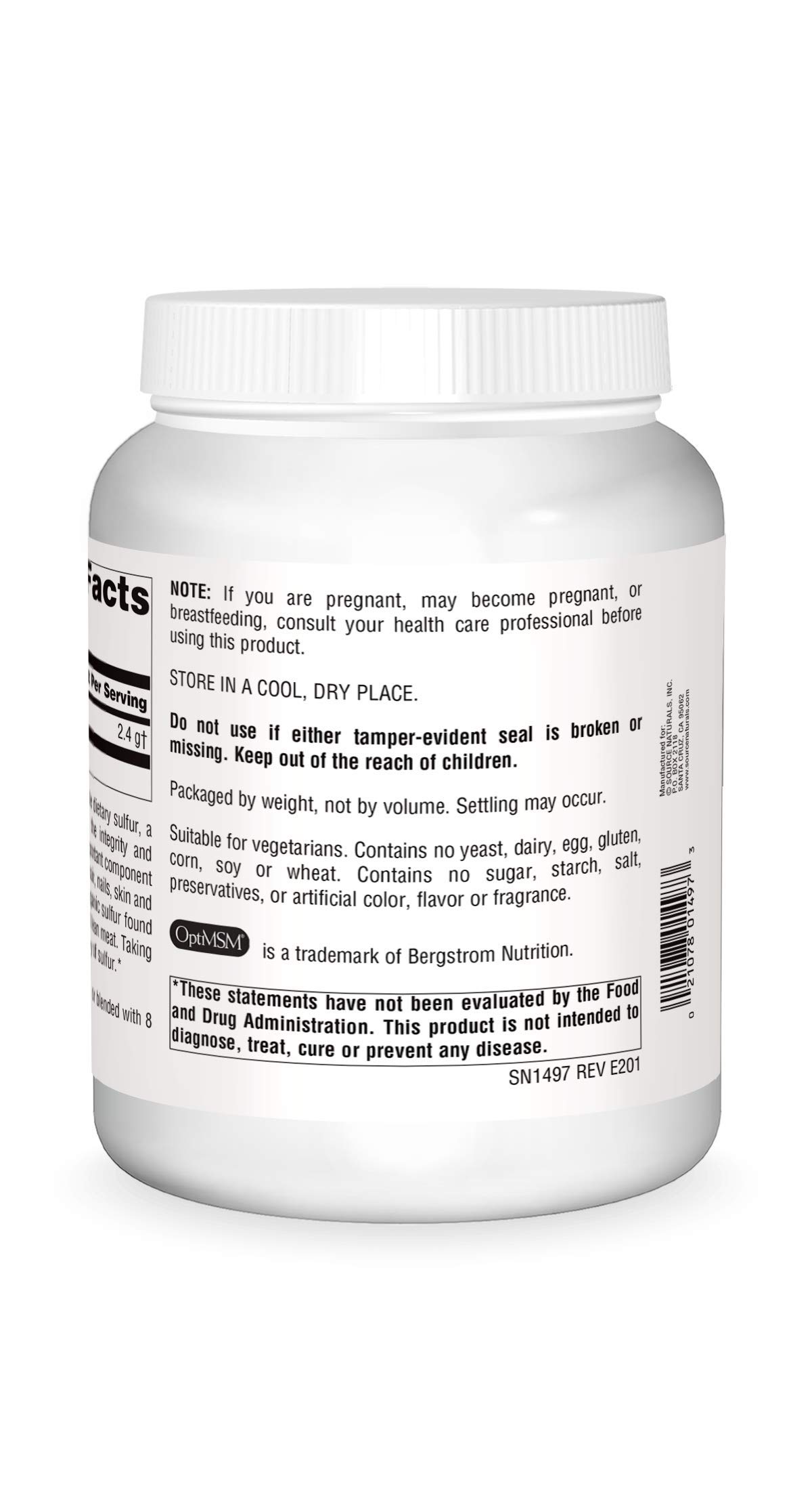 Foto 3 pulgar | Supplement Source Naturals Msm (metilsulfonilmetano) 1 Kg - Venta Internacional.