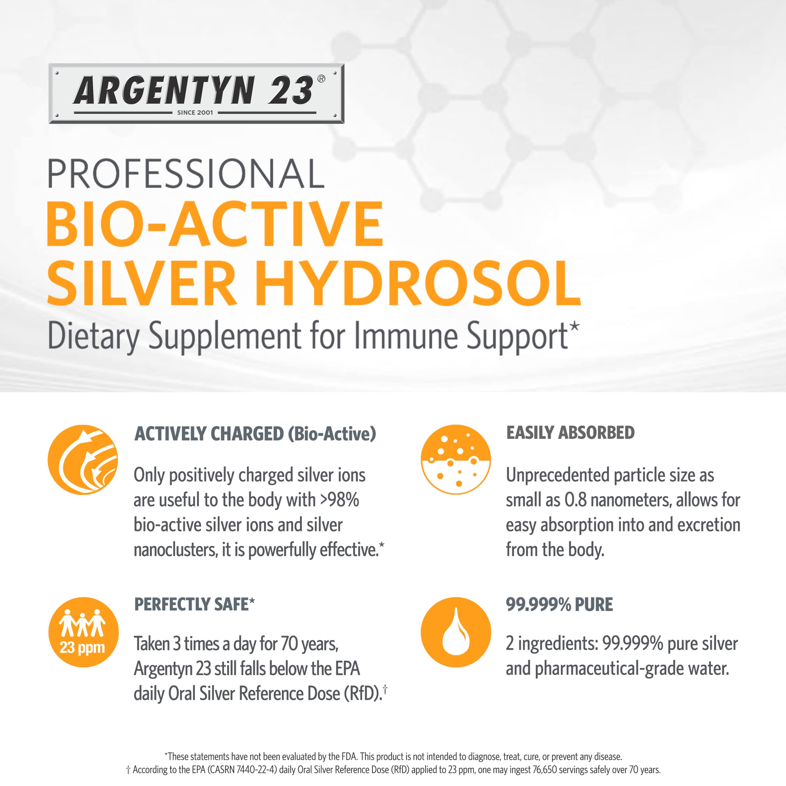 Foto 5 pulgar | Suplemento De Hidrosol De Plata Bioactivo Argentyn 23, 473 Ml, 23 Ppm - Venta Internacional.
