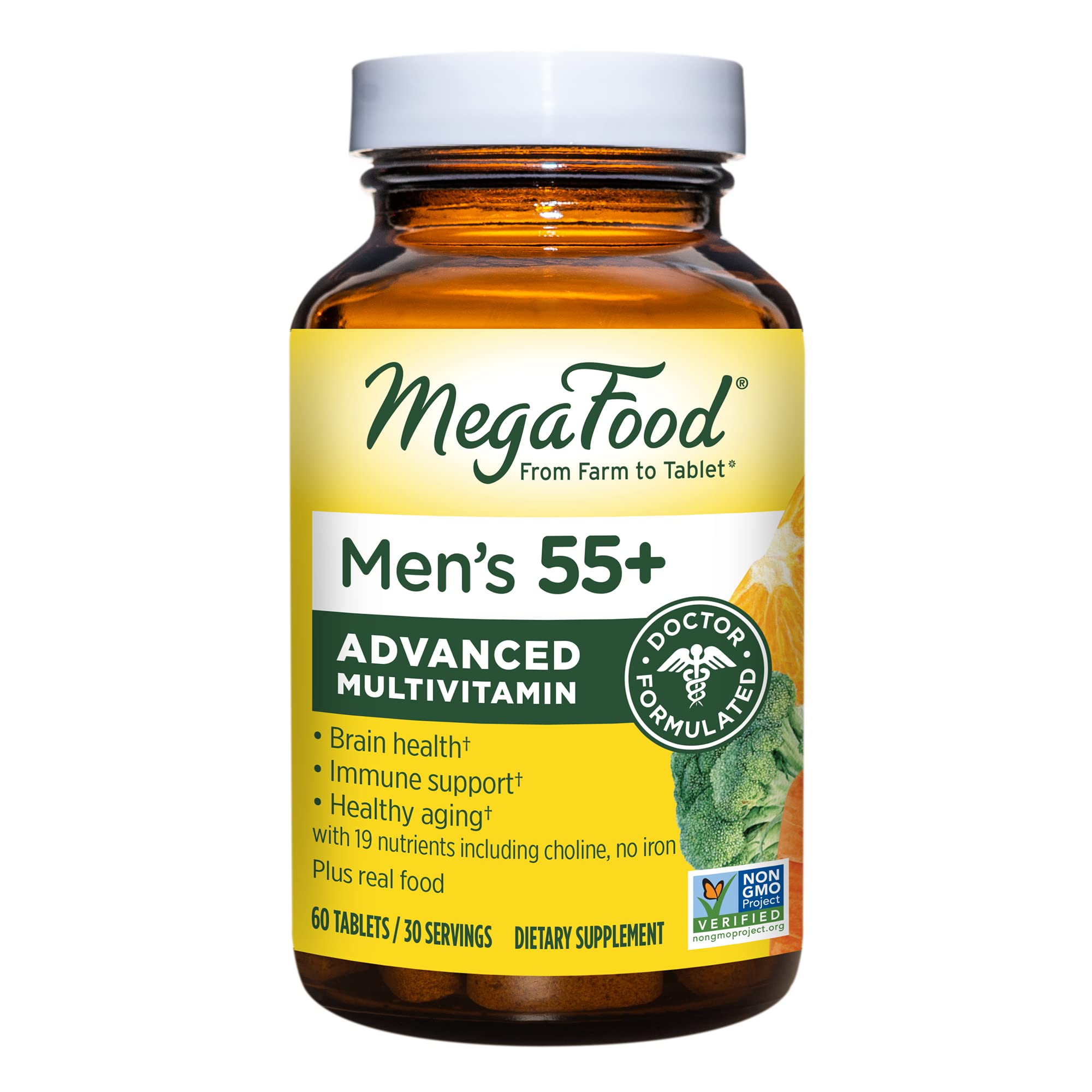 Multivitamínico Megafood Men 55+ Advanced 60 Comprimidos - Venta Internacional.