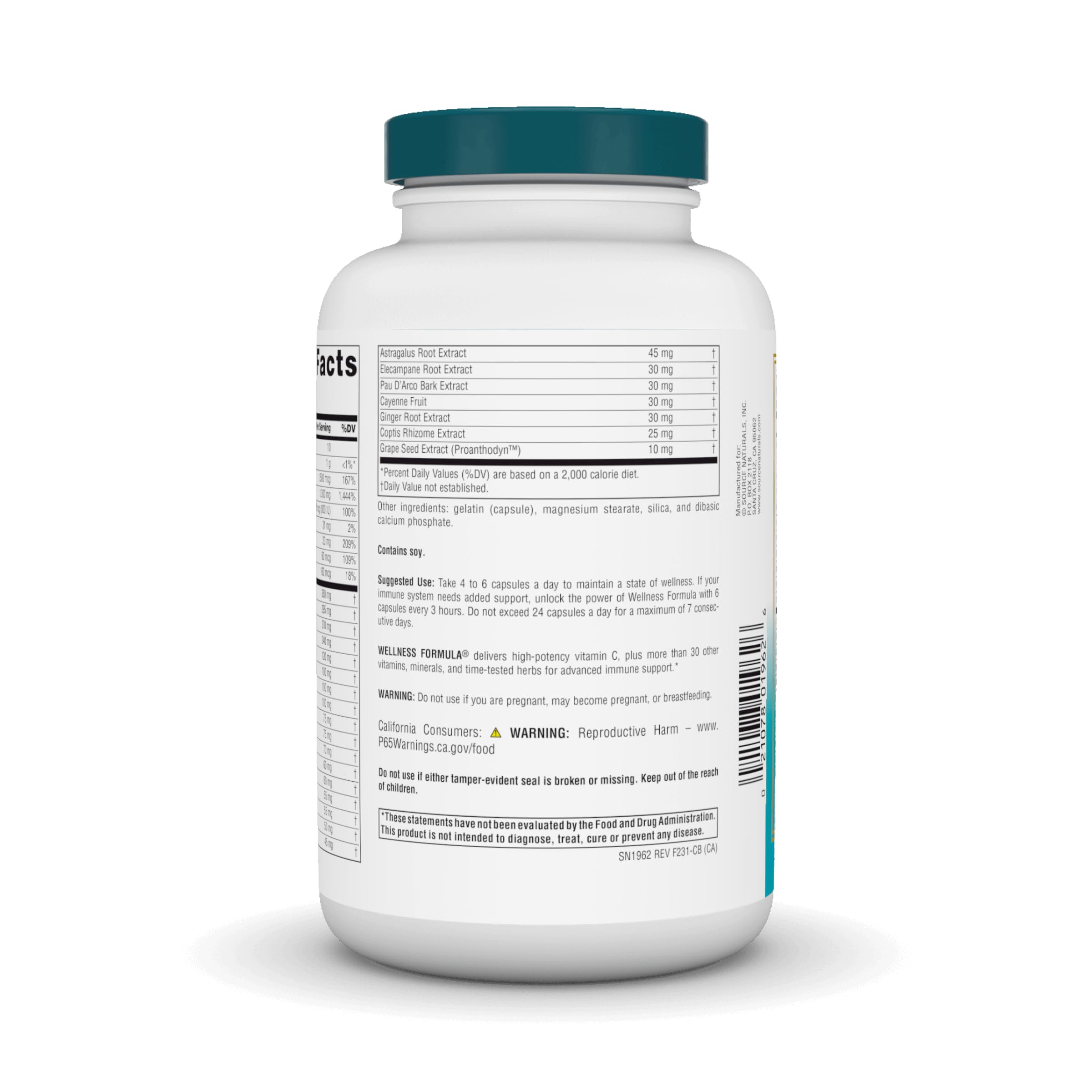 Foto 4 pulgar | Suplemento Source Naturals Wellness Formula 240 Cápsulas - Venta Internacional.