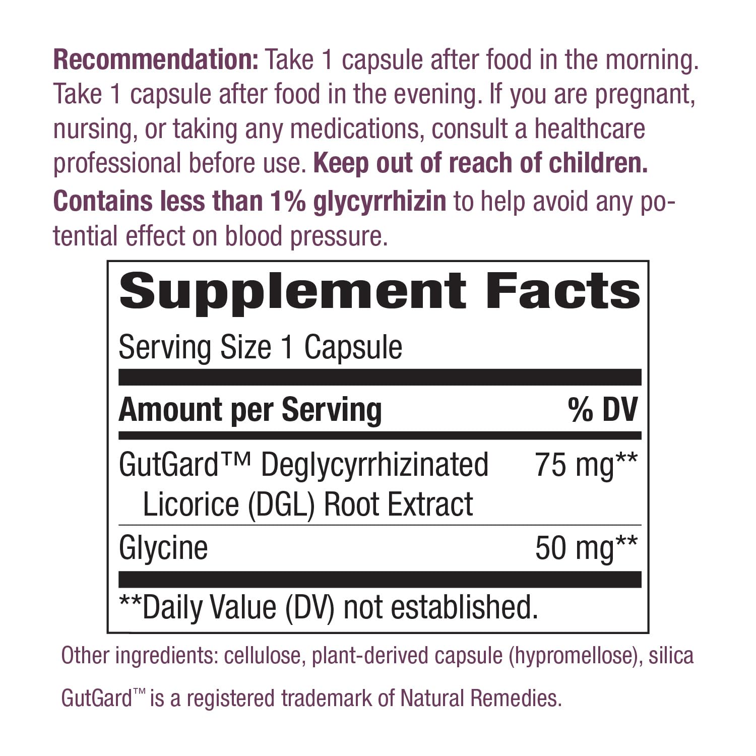 Foto 2 | Suplemento Nature's Way Dgl Ultra Licorice Root 90 Cápsulas - Venta Internacional.