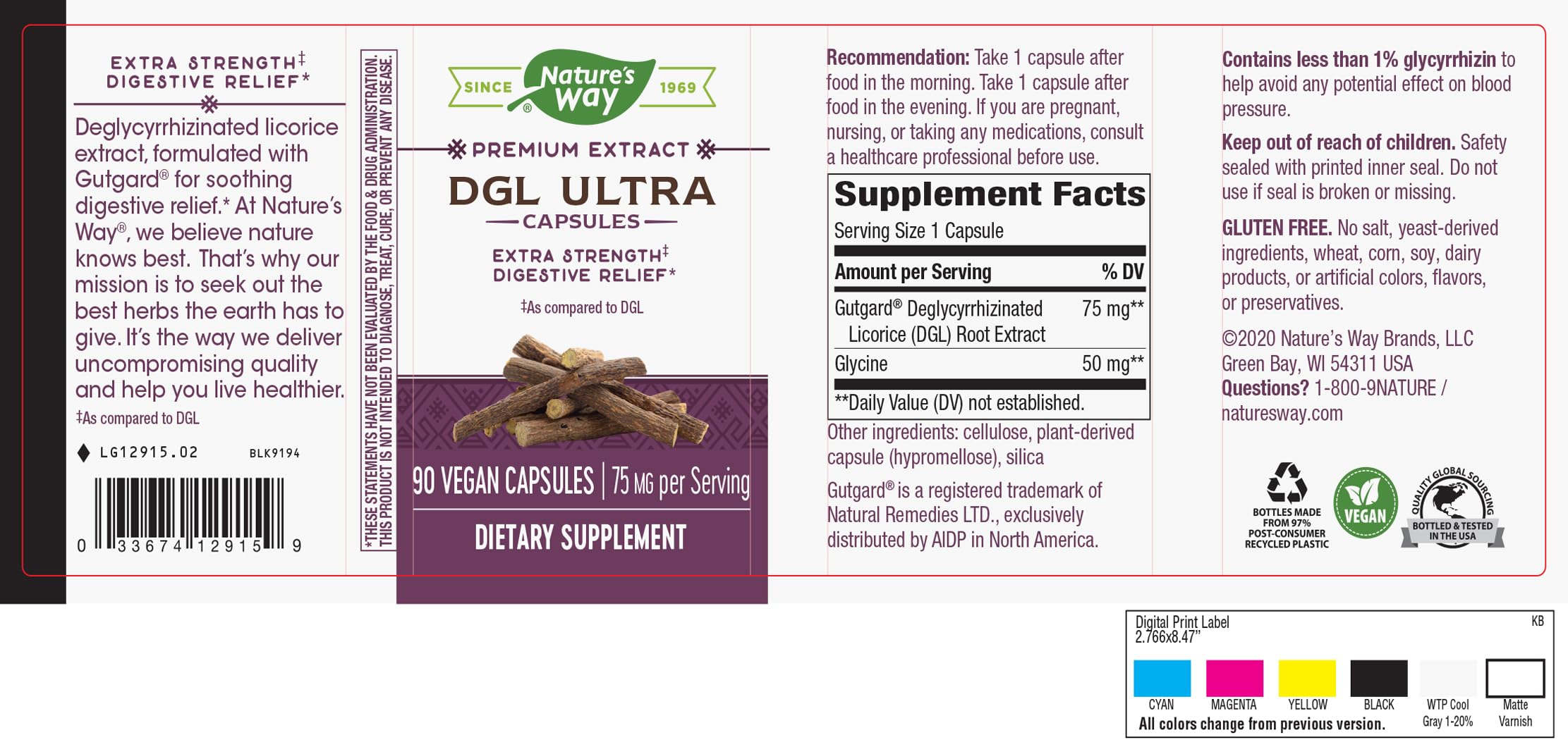Foto 4 pulgar | Suplemento Nature's Way Dgl Ultra Licorice Root 90 Cápsulas - Venta Internacional.