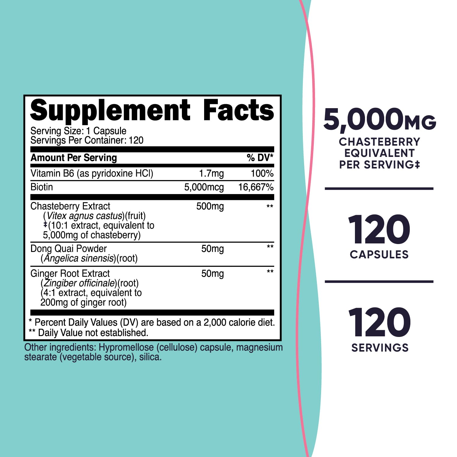 Foto 3 pulgar | Suplemento Nutricost Chasteberry Para Mujer 120 Cápsulas - Venta Internacional.