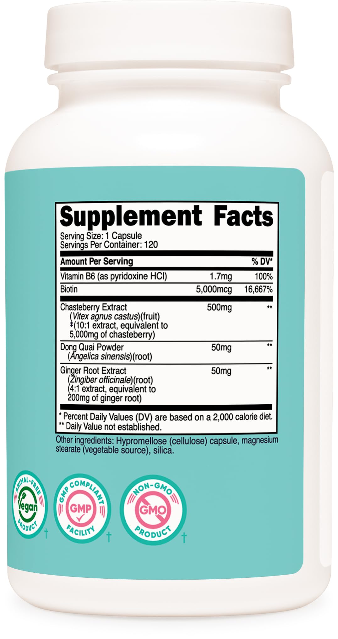 Foto 6 pulgar | Suplemento Nutricost Chasteberry Para Mujer 120 Cápsulas - Venta Internacional.