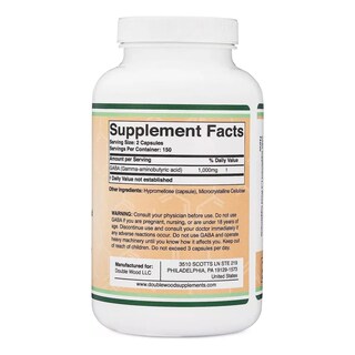 Foto 2 | Double Wood Gaba 1000 Mg 300 Cápsulas | Relajación, Ánimo Positivo Y Sueño Reparador