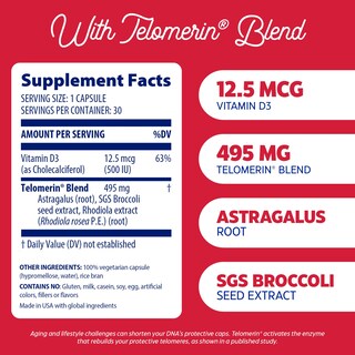 Foto 3 | Suplemento Enzymedica Telomere Plus 30 Cápsulas - Venta Internacional.