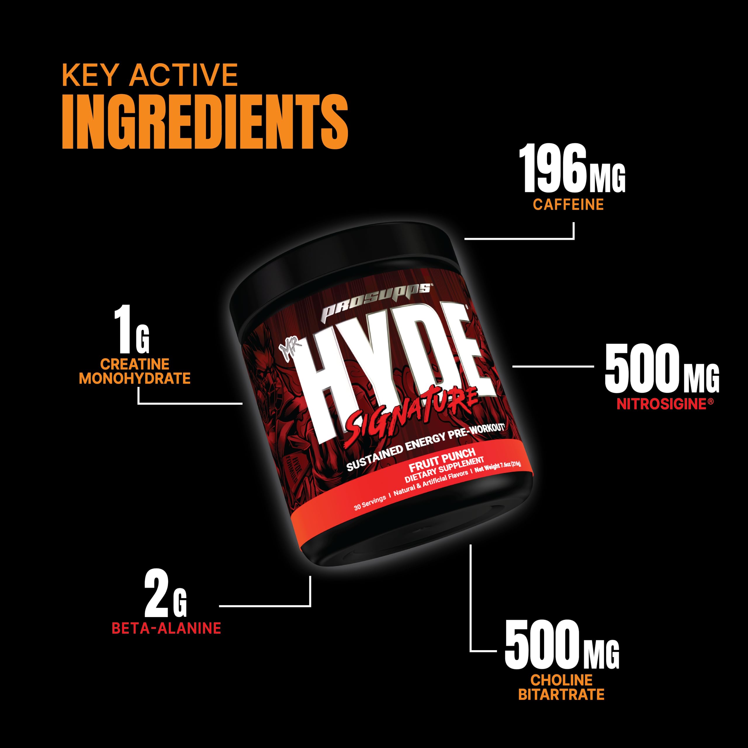 Foto 5 pulgar | Bebida Energética Para Antes Del Entrenamiento Prosupps Mr. Hyde Signature 30 Serv - Venta Internacional.