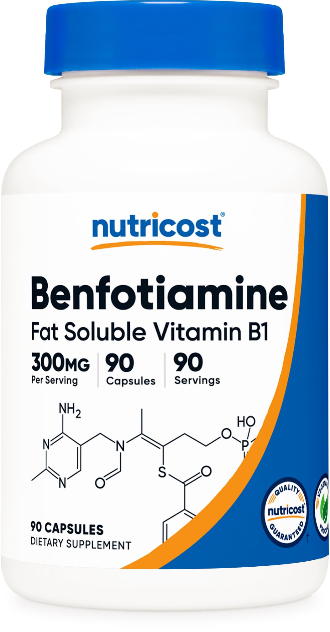 Foto 2 pulgar | Suplemento Nutricost Benfotiamina 300 Mg 90 Cápsulas - Venta Internacional.
