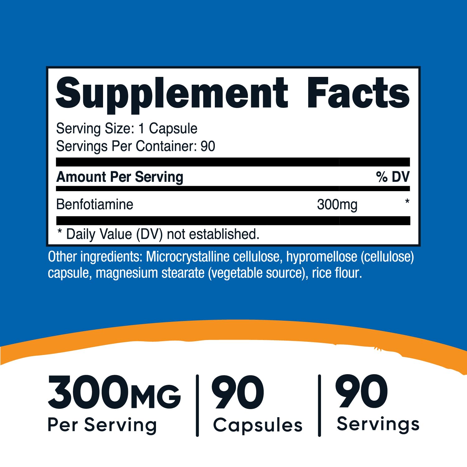 Foto 3 pulgar | Suplemento Nutricost Benfotiamina 300 Mg 90 Cápsulas - Venta Internacional.